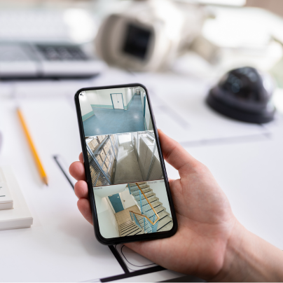 Sandy Springs security camera feed on cell phone